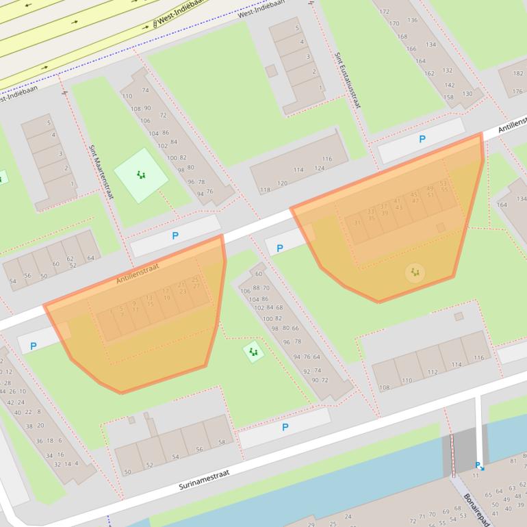 Kaart van postcodegebied 2315XL.