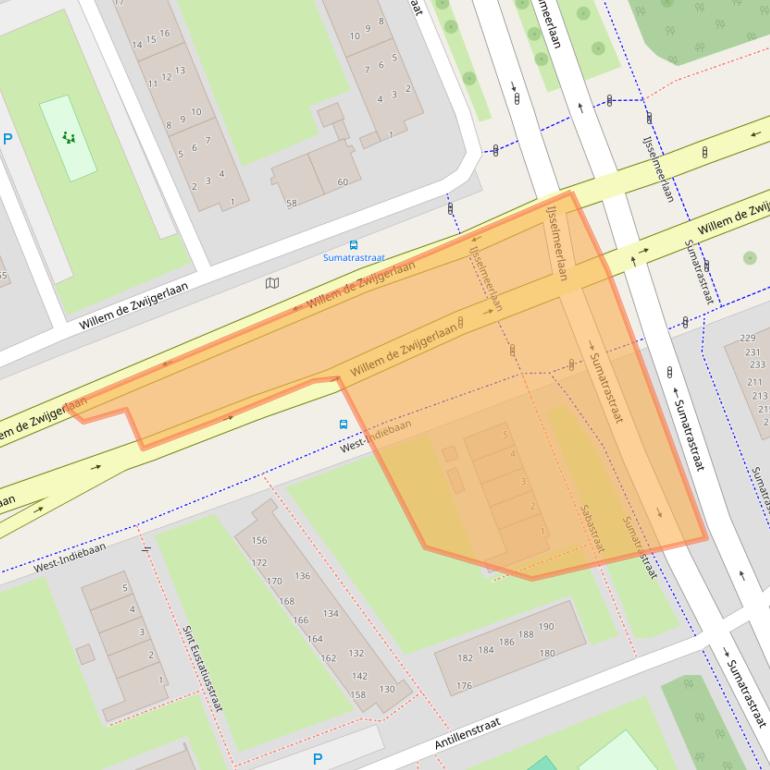 Kaart van postcodegebied 2315XZ.