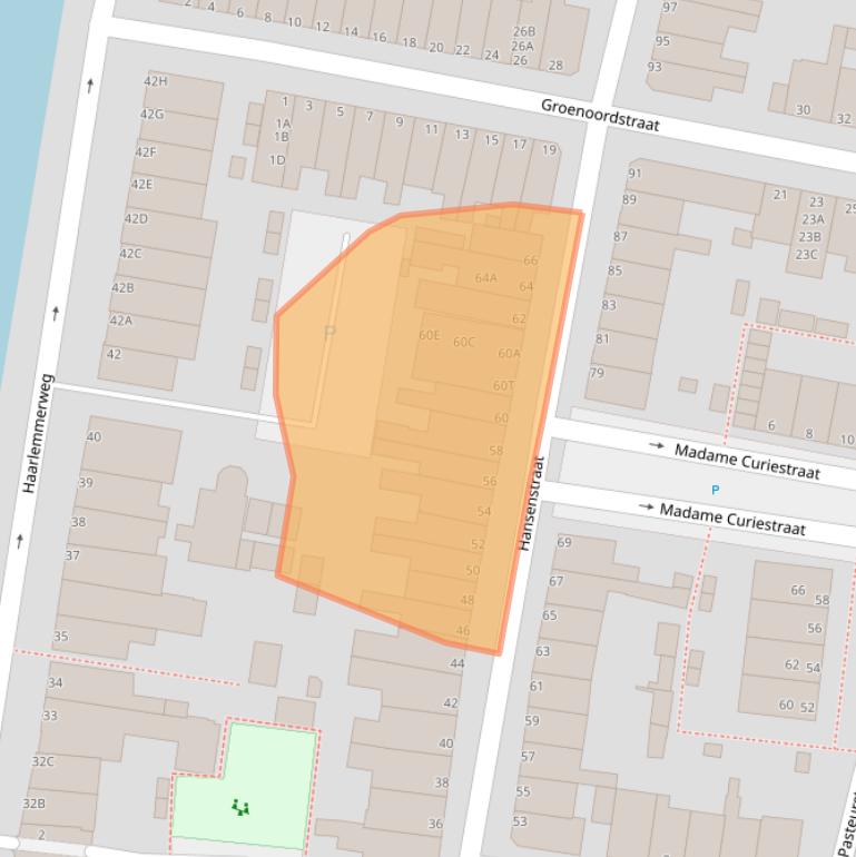 Kaart van postcodegebied 2316BL.