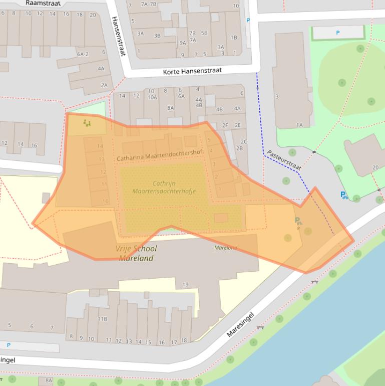 Kaart van postcodegebied 2316BX.