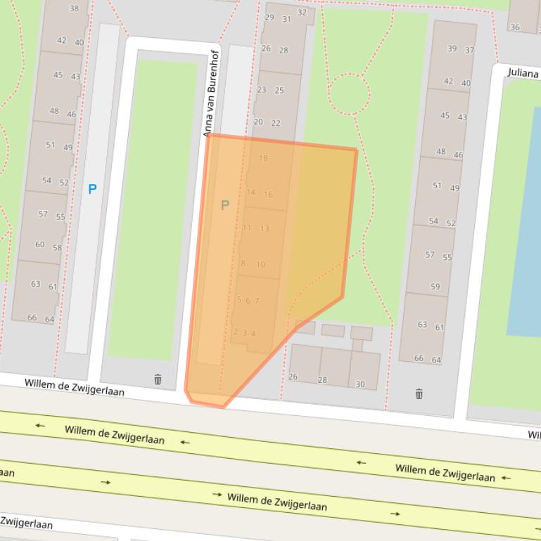 Kaart van postcodegebied 2316GM.