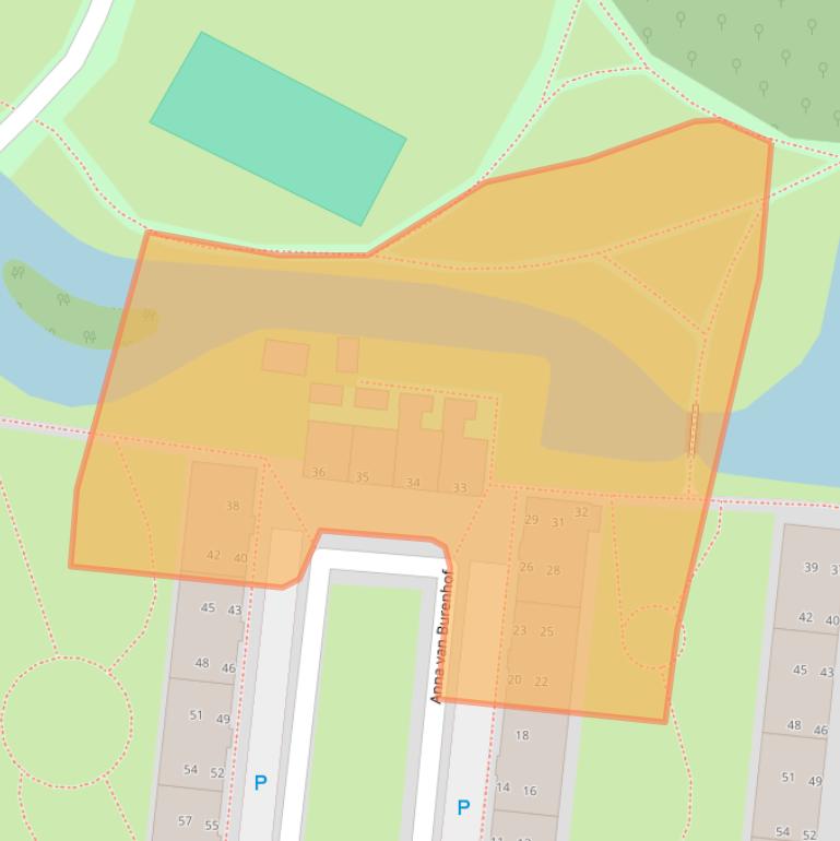 Kaart van postcodegebied 2316GN.