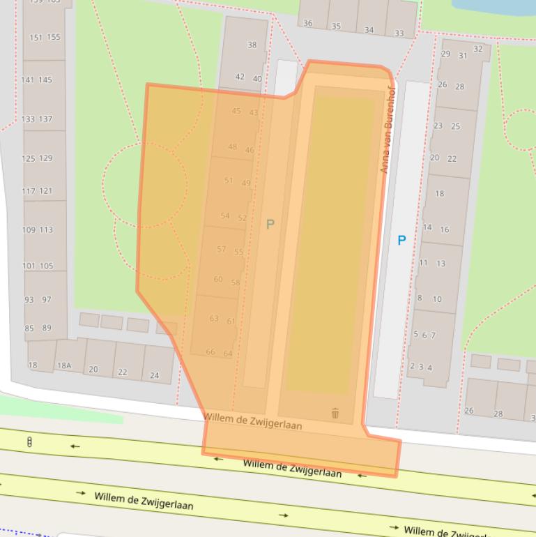 Kaart van postcodegebied 2316GP.