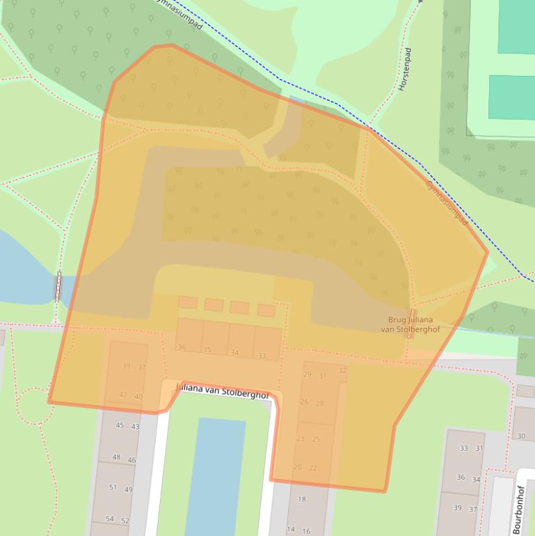Kaart van postcodegebied 2316GS.