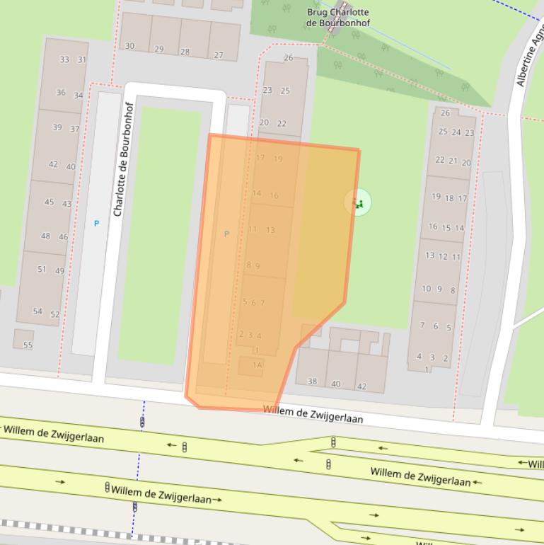 Kaart van postcodegebied 2316GV.