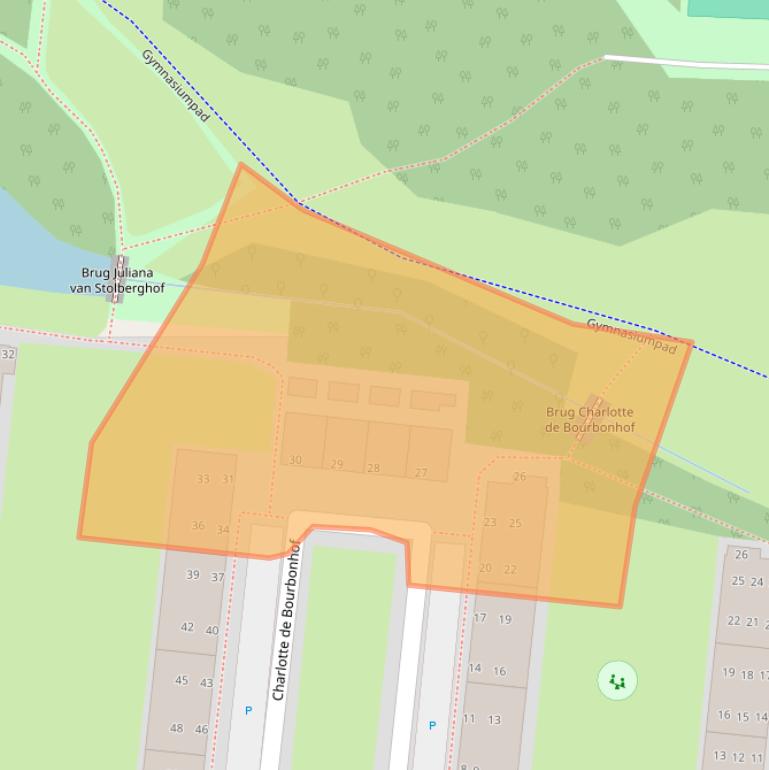 Kaart van postcodegebied 2316GW.