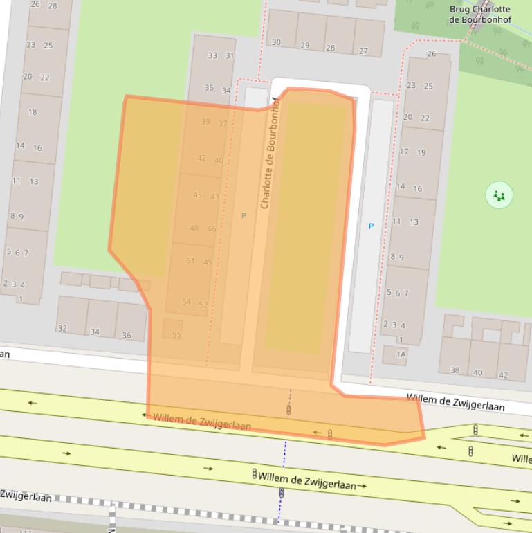 Kaart van postcodegebied 2316GX.