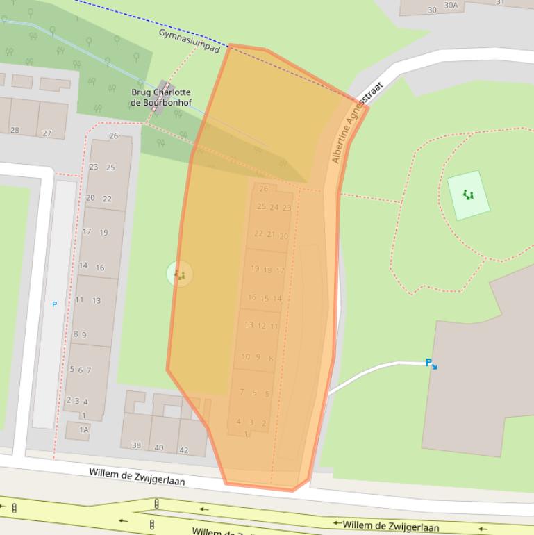 Kaart van postcodegebied 2316GZ.