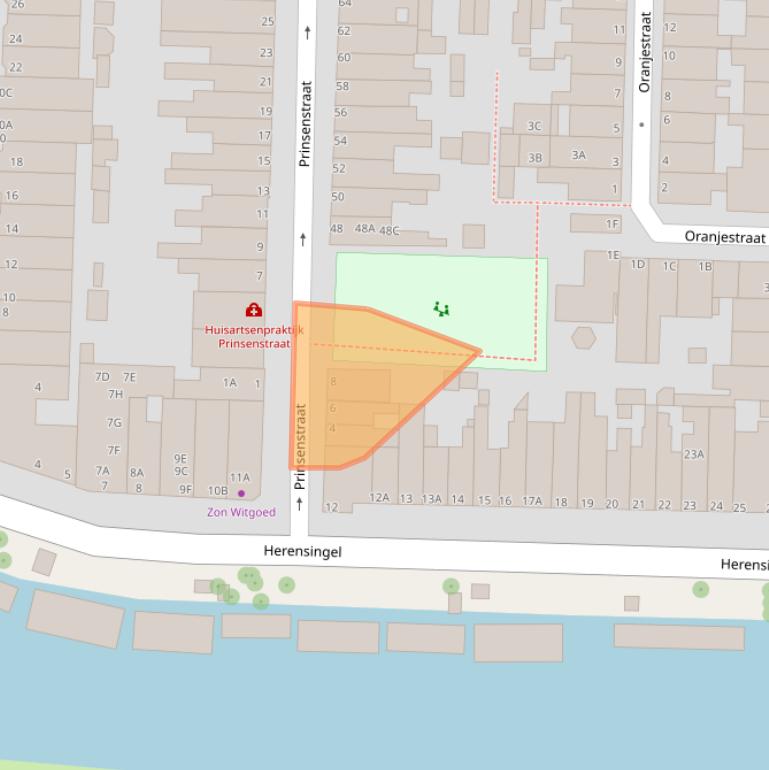 Kaart van postcodegebied 2316HM.