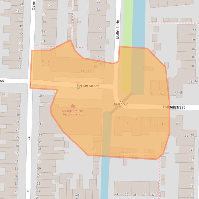 Kaart van postcodegebied 2316KA.