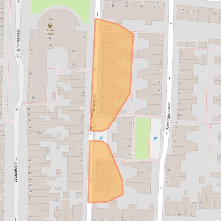 Kaart van postcodegebied 2316NR.