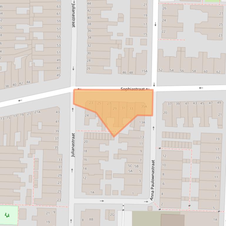 Kaart van postcodegebied 2316PK.