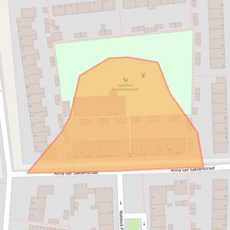 Kaart van postcodegebied 2316PW.