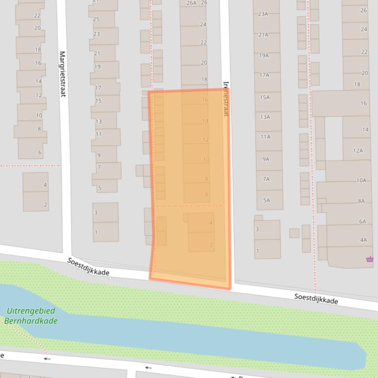 Kaart van postcodegebied 2316RK.