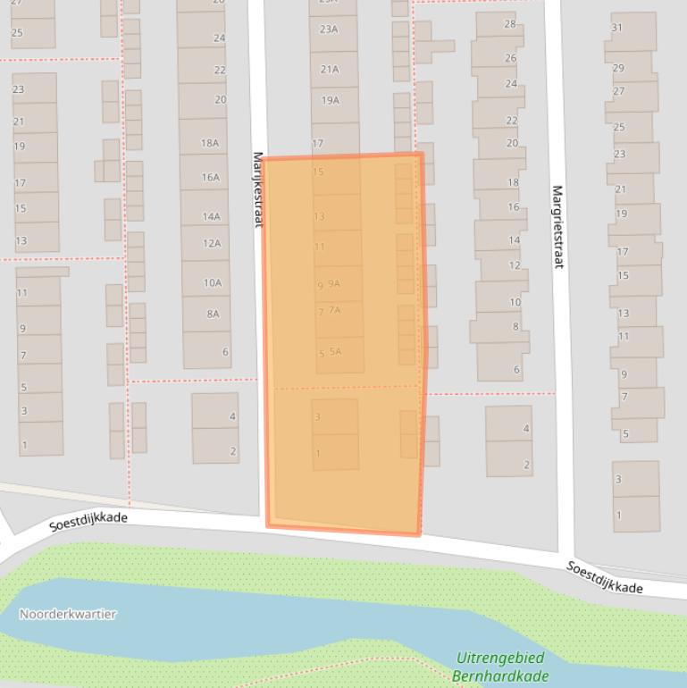 Kaart van postcodegebied 2316RP.