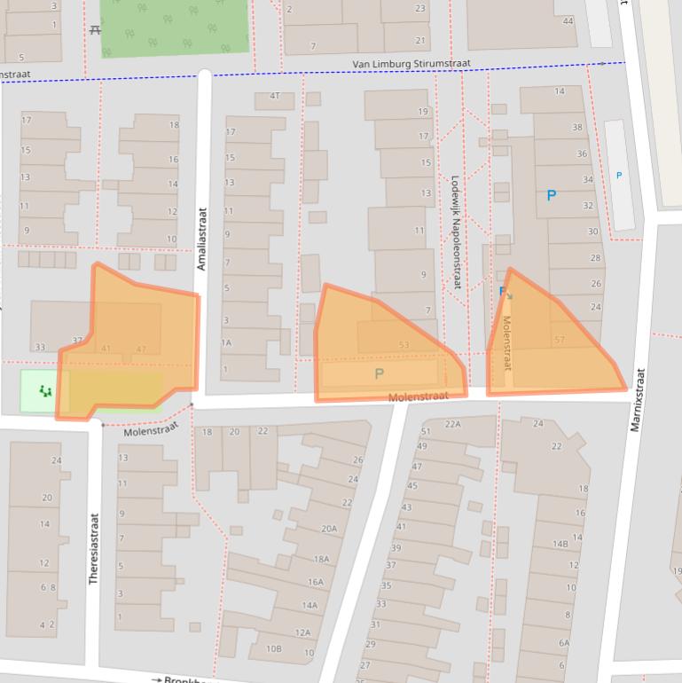 Kaart van postcodegebied 2316TG.