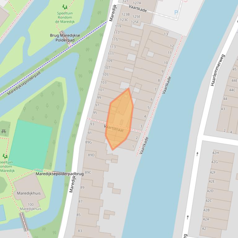 Kaart van postcodegebied 2316VK.