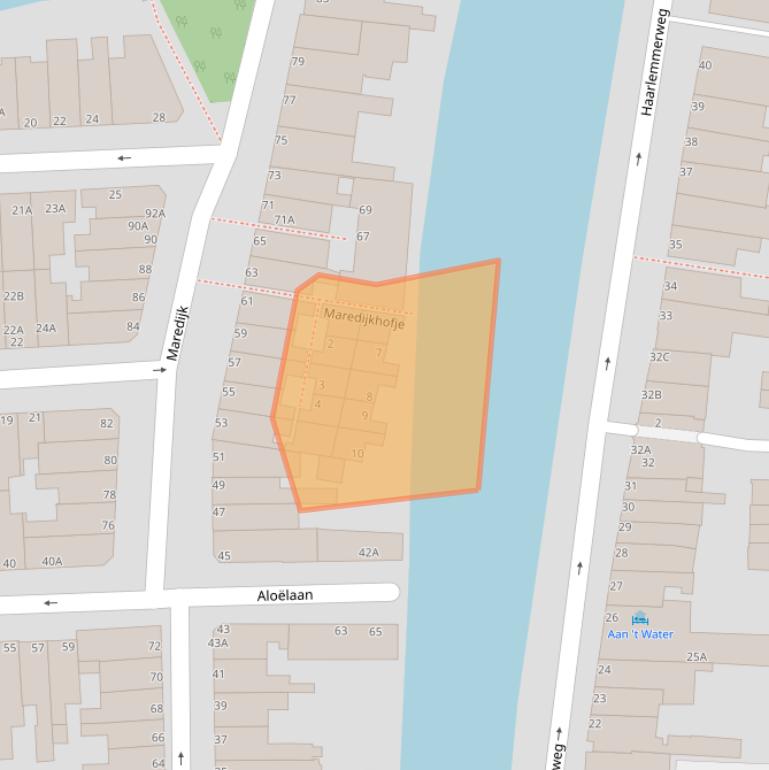 Kaart van postcodegebied 2316VL.