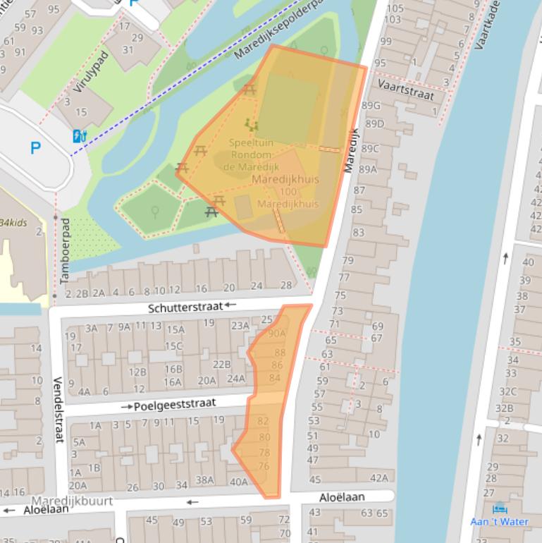 Kaart van postcodegebied 2316VP.