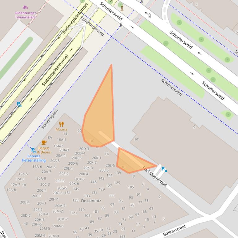 Kaart van postcodegebied 2316WX.