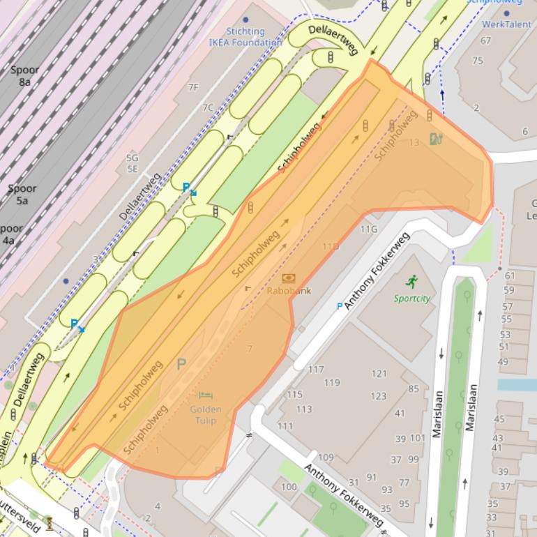 Kaart van postcodegebied 2316XB.
