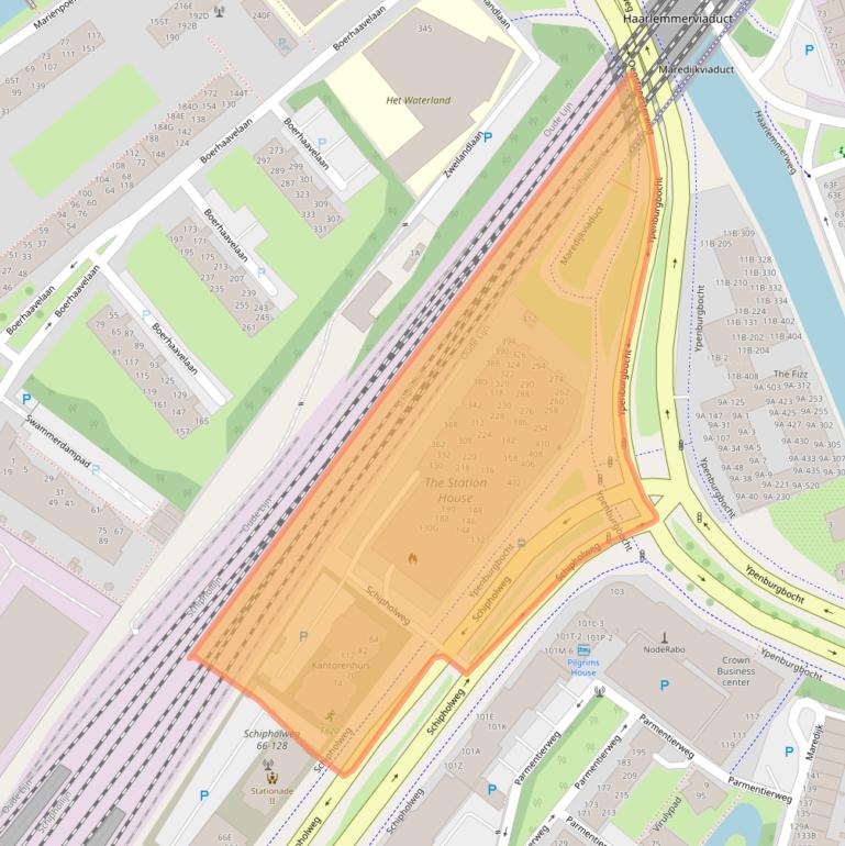 Kaart van postcodegebied 2316XD.