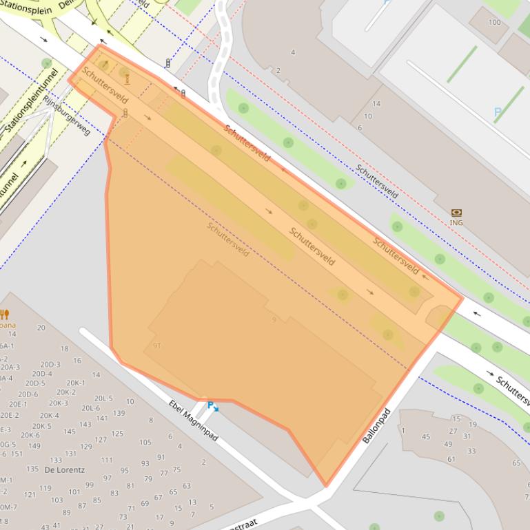 Kaart van postcodegebied 2316XG.