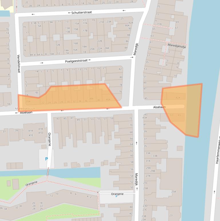 Kaart van postcodegebied 2316XT.