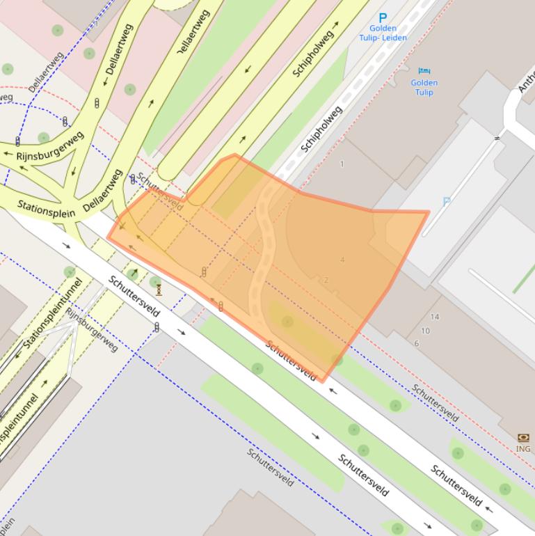 Kaart van postcodegebied 2316ZA.