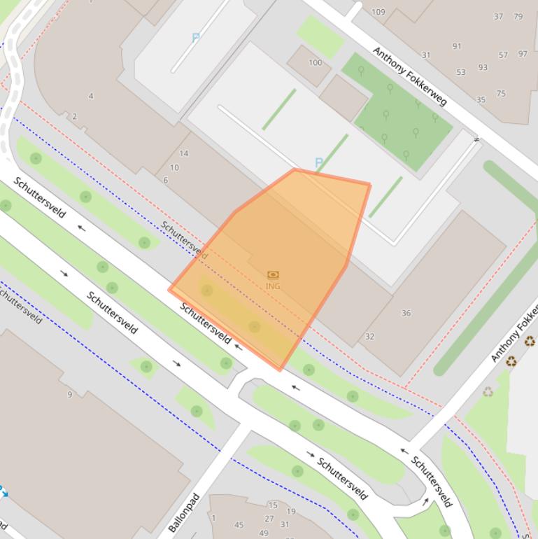 Kaart van postcodegebied 2316ZC.