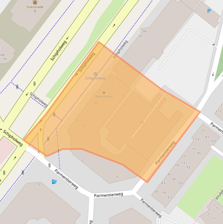 Kaart van postcodegebied 2316ZL.