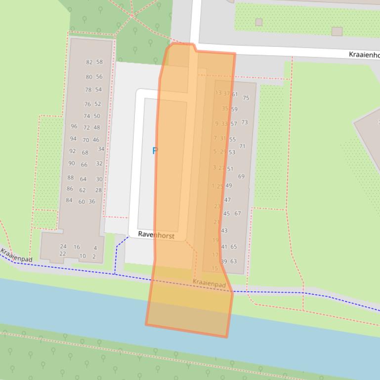 Kaart van postcodegebied 2317AE.