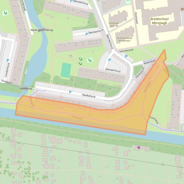 Kaart van postcodegebied 2317AM.