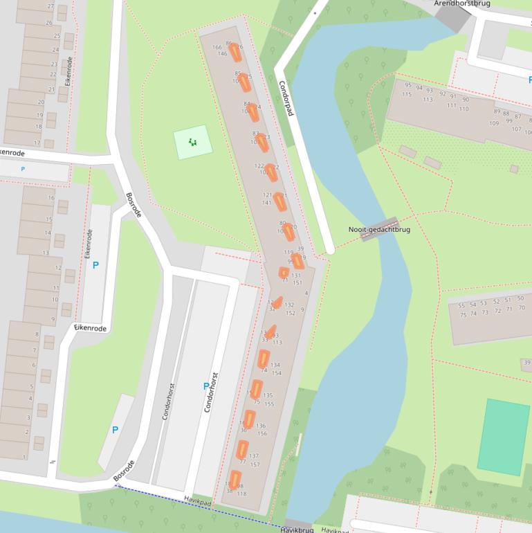 Kaart van postcodegebied 2317AS.