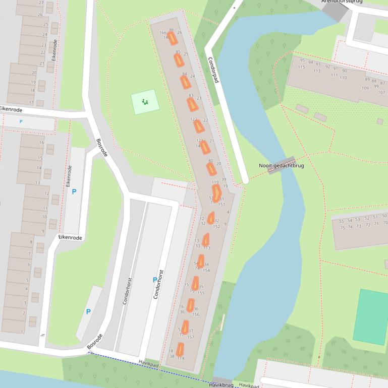 Kaart van postcodegebied 2317AV.