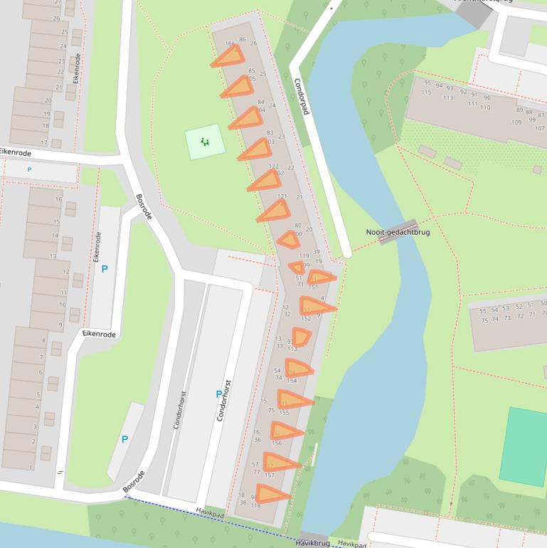 Kaart van postcodegebied 2317AX.