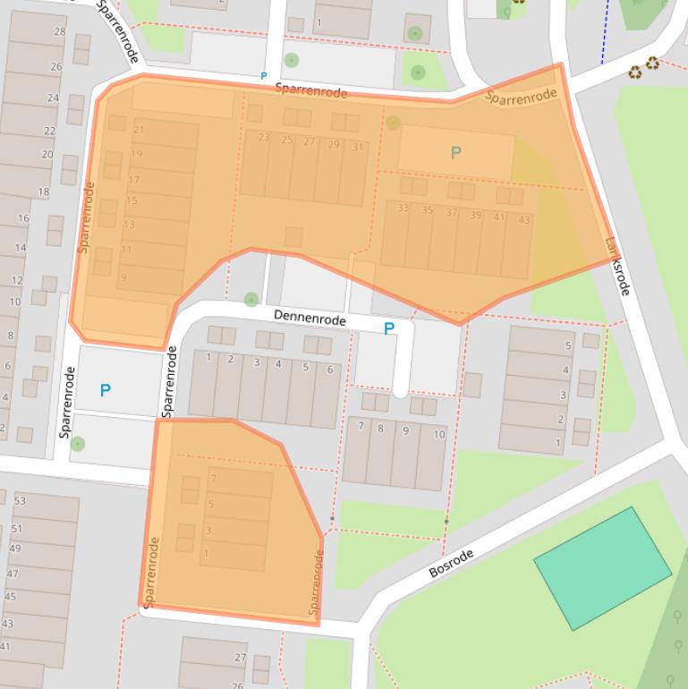 Kaart van postcodegebied 2317CA.