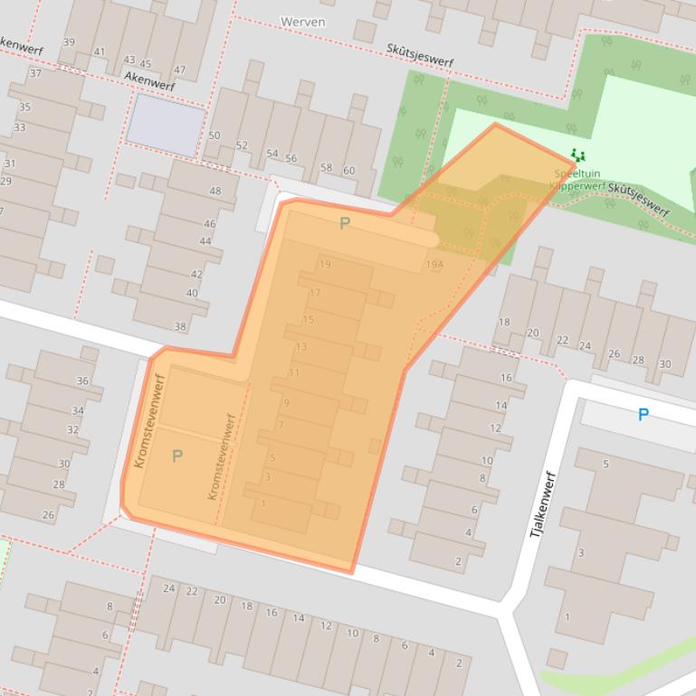 Kaart van postcodegebied 2317DE.