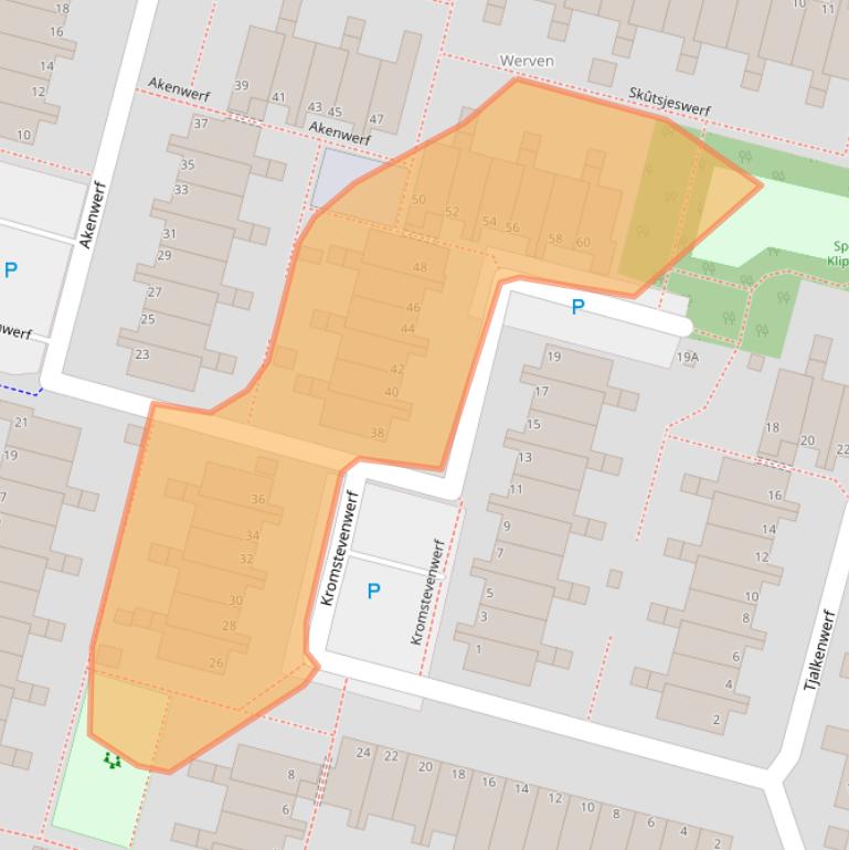 Kaart van postcodegebied 2317DH.
