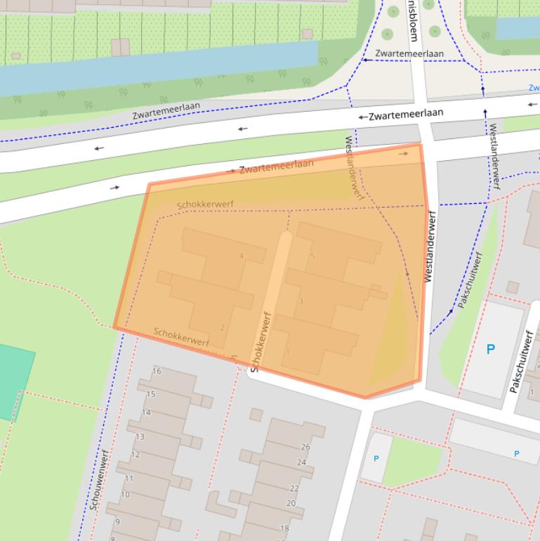 Kaart van postcodegebied 2317DM.