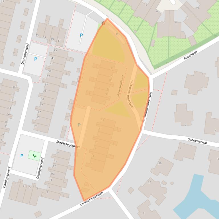 Kaart van postcodegebied 2317DW.