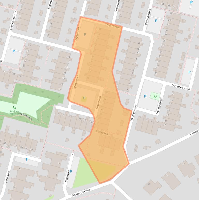 Kaart van postcodegebied 2317DX.