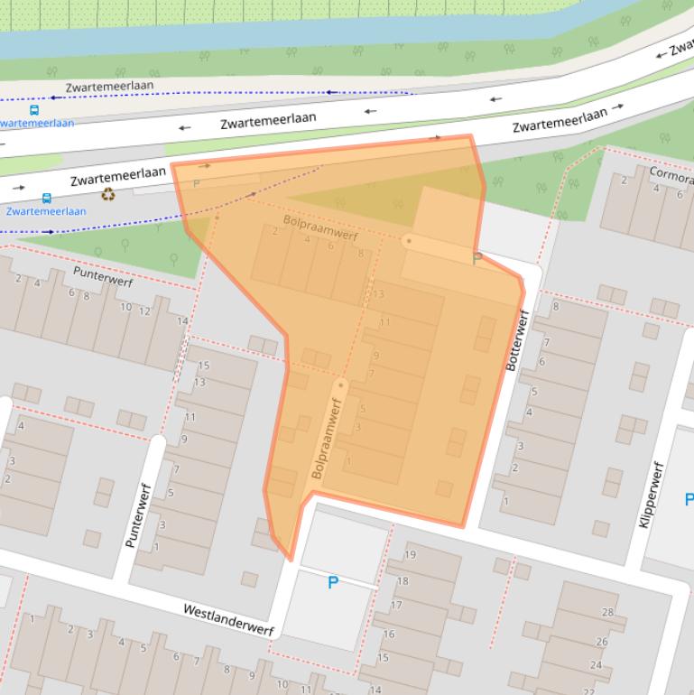 Kaart van postcodegebied 2317ED.