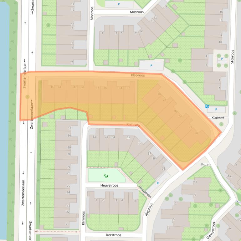 Kaart van postcodegebied 2317EL.