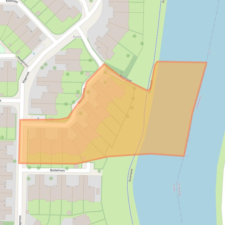 Kaart van postcodegebied 2317GA.