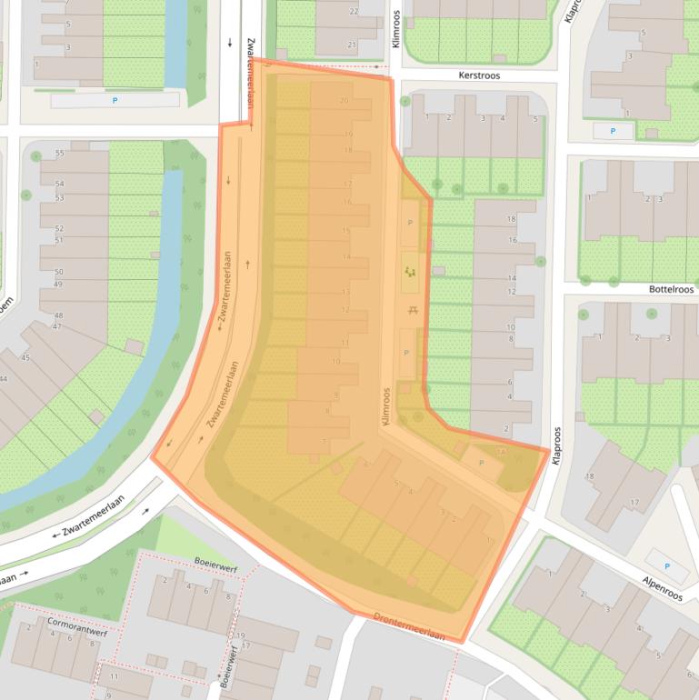 Kaart van postcodegebied 2317GB.