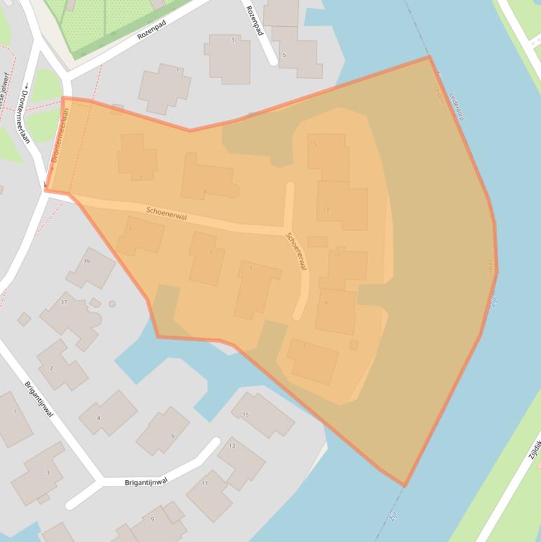 Kaart van postcodegebied 2317GK.