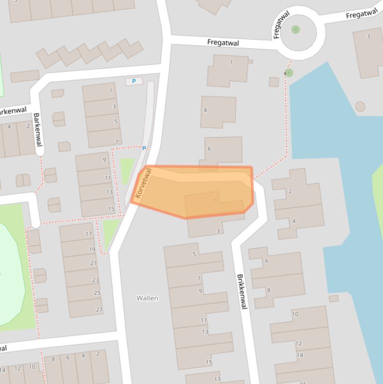 Kaart van postcodegebied 2317GP.