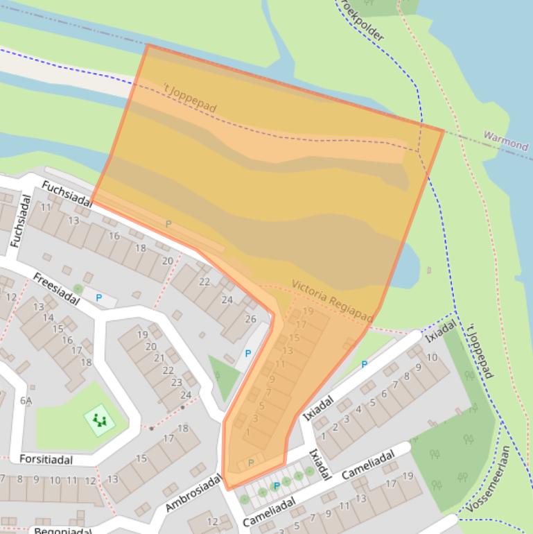 Kaart van postcodegebied 2317HG.