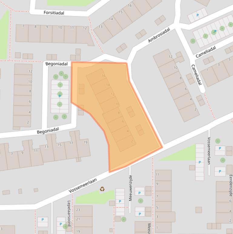 Kaart van postcodegebied 2317HH.